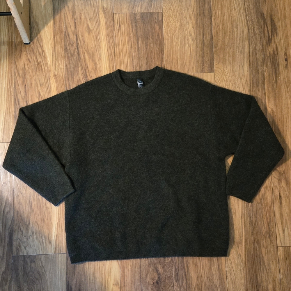 lululemon Alpaca Wool Blend Crewneck Sweater in Olive